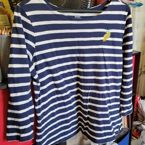 Old Navy navy/white Parrott shirt large